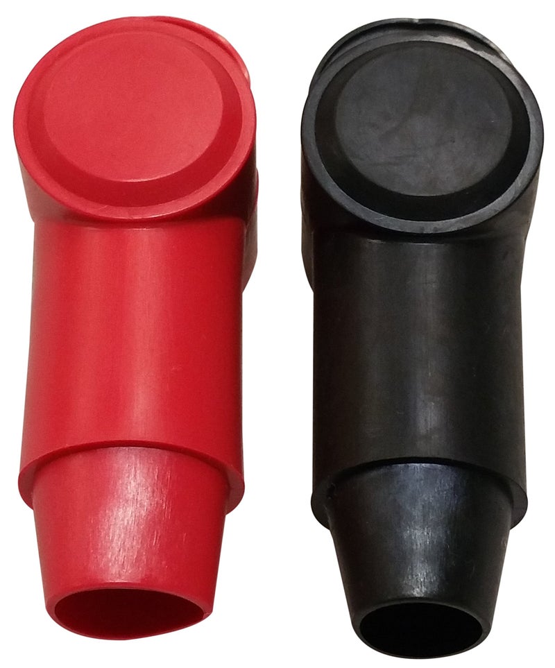 JQuad (Red & Black) 3/8" Stud Terminal Cover - Electrical Battery Connection Insulator (2 Pack) - Image 2